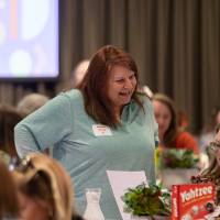 people talking during lunch photo 2